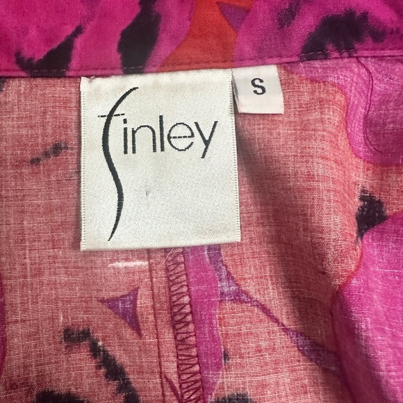 Finley Pink Long Sleeve Wrap Blouse with Tie Front size S - Picture 2 of 9